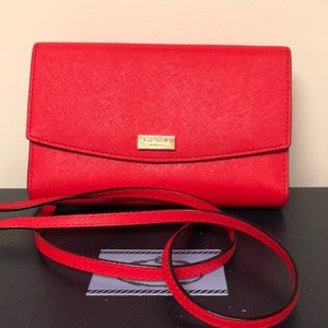 New with tag Kate Spade red crossbody purse